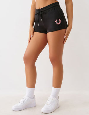 True Religion I Love Tr Mr Fleece Shorts Jet Black