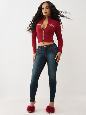 True Religion Jeans Jennie Mr Lurex Sup T Flap Diamond Glint