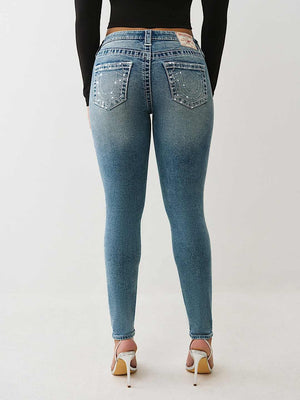True Religion Jeans Crystal Jennie Mr Skinny Big T Crystal Flash