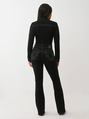 True Religion Jumpsuit Knitigo Bootcut Black Rinse