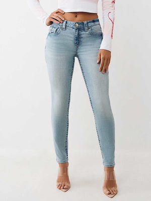 True Religion Jeans Jennie Mr Skinny Flap Big T Light Wash