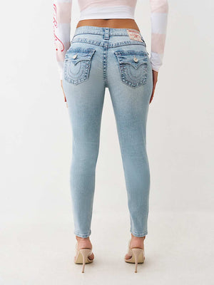True Religion Jeans Jennie Mr Skinny Flap Big T Light Wash