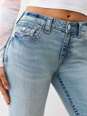 True Religion Jeans Jennie Mr Skinny Flap Big T Light Wash