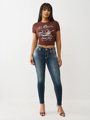 True Religion Jeans Jennie Skinny Flap Sup T Frost Veil