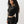 True Religion Hoodie Crystal Velour Shrunken Jet Black