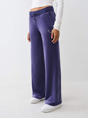 True Religion Sweatpants Crystal Hs Velour Straight Leg Astral Aura
