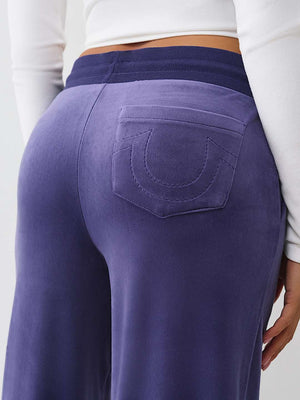 True Religion Sweatpants Crystal Hs Velour Straight Leg Astral Aura