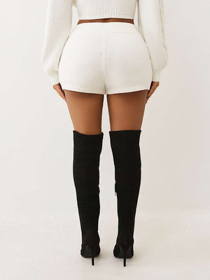 True Religion Shorts Embroidered Winter White