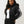 TRUE RELIGION JACKET FAUX FUR SHRUNKEN HOODED PUFFER JET BLACK