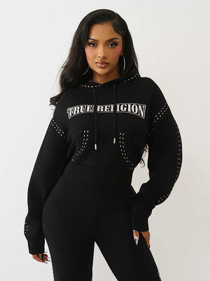 TRUE RELIGION HOODIE JET BLACK