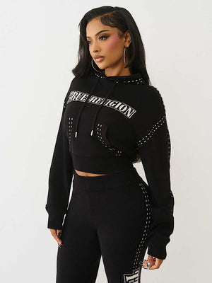 TRUE RELIGION HOODIE JET BLACK