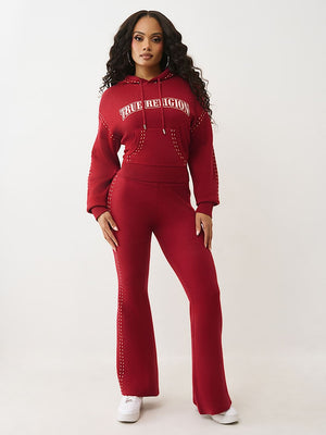 TRUE RELIGION HOODIE RHUBARB RED