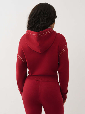 TRUE RELIGION HOODIE RHUBARB RED