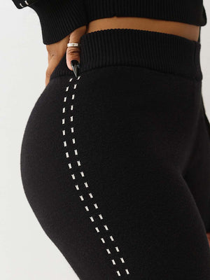 TRUE RELIGION SWEATPANTS JACQUARD RELAXED JET BLACK
