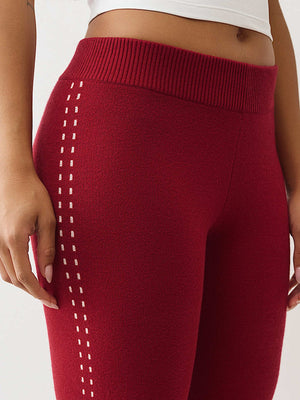 TRUE RELIGION SWEATPANTS JACQUARD RELAXED RHUBARB RED