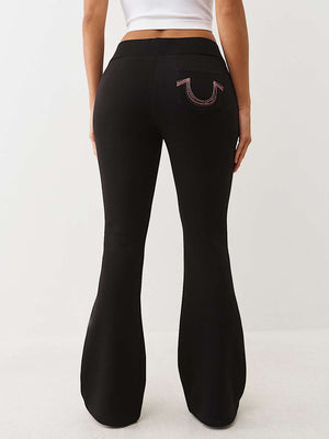 True Religion Pants Rainbow Hs Stitch Bootcut Jet Black