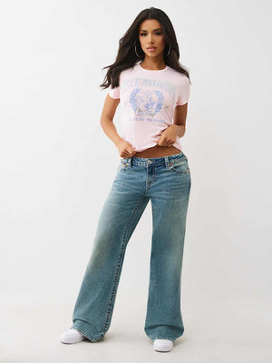 True Religion T-Shirt Crystal Buddha Ss Mary'S Rose