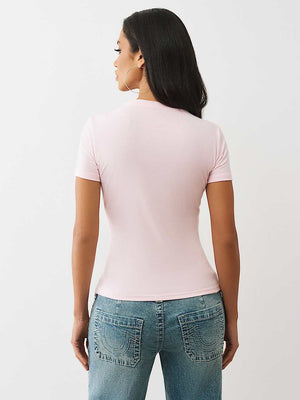 True Religion T-Shirt Crystal Buddha Ss Mary'S Rose