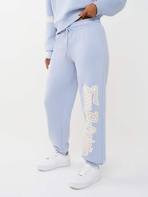 True Religion Jogger Fleece Boyfriend Brunnera Blue