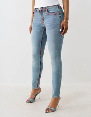 True Religion Jennie Mr Skinny Flap Sup T Blue Crystal