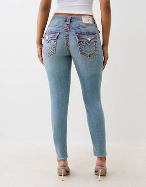 True Religion Jennie Mr Skinny Flap Sup T Blue Crystal