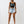 True Religion Crystal Rib Crop Tank Jet Black