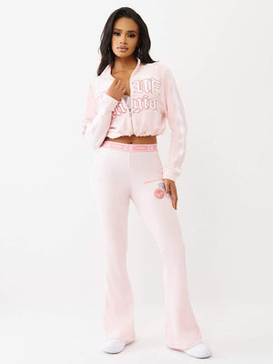 TRUE RELIGION JACKET APPLIQUE JET MARY'S ROSE