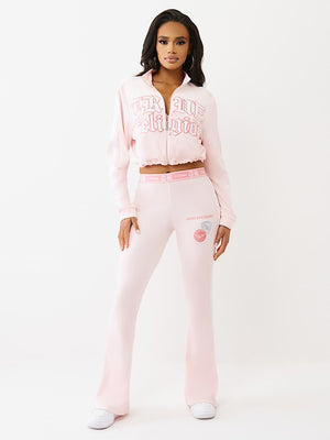 TRUE RELIGION SWEATPANTS VELOUR BOOTCUT MARY ROSE