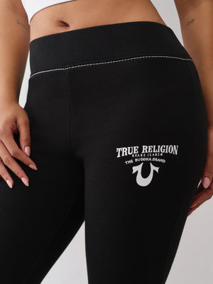 True Religion Sweatpants Crystsl Wing Big T Mr Jet Black