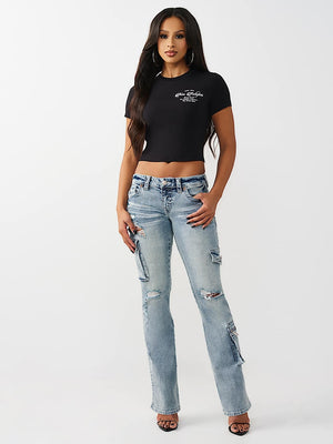 True Religion T-Shirt Crystal Buddha Ss Baby Jet Black