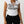 True Religion Top Lace Up Cap Slvs Rib Optic White