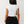 True Religion Top Lace Up Cap Slvs Rib Optic White