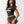 True Religion Top Sporty Ruched Keyhole Jet Black