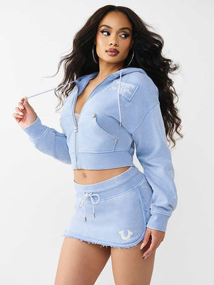 TRUE RELIGION JACKET VINTAGE WASH ENDLESS SKY
