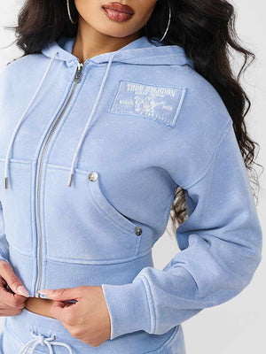 TRUE RELIGION JACKET VINTAGE WASH ENDLESS SKY