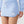 TRUE RELIGION SKIRT MINI VINTAGE WASHED ENDLESS SKY
