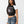 True Religion T-Shirt Contrast Raglan Bby Black/White