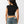 True Religion T-Shirt V Notch Rib Jet Black