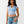 True Religion Top V Notch Rib Endless Sky Blue