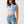 True Religion Top V Notch Rib Endless Sky Blue