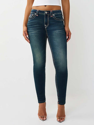 True Religion Jeans Jennie Mr Skinny Sup T Flap Serene Bliss Dark Wash