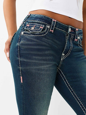True Religion Jeans Jennie Mr Skinny Sup T Flap Serene Bliss Dark Wash