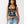 True Religion Top Crystal Printed Rib Tank Jet Black