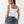 True Religion Top Crystal Printed Rib Tank White