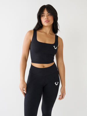 True Religion Jcq Sports Bra Jet Black-True Religion