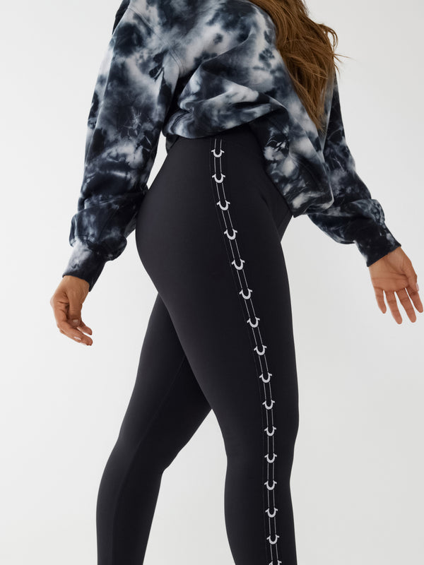 True Religion Sport Leggings Jet Black