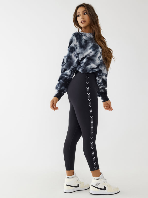 True Religion Sport Leggings Jet Black