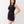 True Religion Embroidered Dress Rib Ruched Mini Jet Black