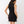 True Religion Embroidered Dress Rib Ruched Mini Jet Black