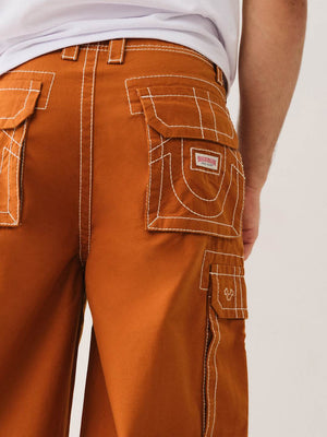 True Religion Big T Cargo Pants Baggy Caramel-True Religion